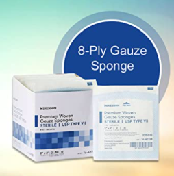 McKesson 8-Ply Woven Gauze Sponges, Sterile