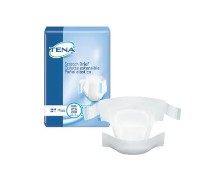 Tena Stretch Plus Incontinence Brief, Moderate Absorbency, Unisex, Xxl - MahaStar Adult Products