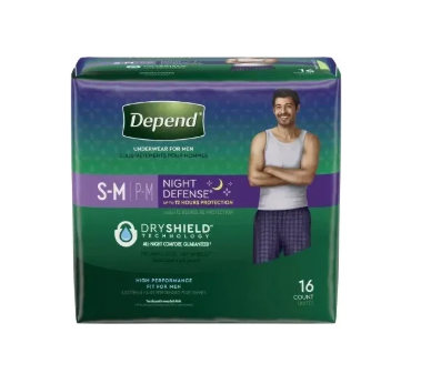 Depend Night Defense Underwear For Men, Small/medium - MahaStar Adult Products