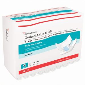 Wings Plus Quilted Brief With Breatheeasy Technology, Medium, 32" - 44" - MahaStar Adult Products