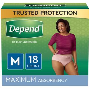 Depend Fit-flex Max For Women, Medium. Replaces 6951704 - MahaStar Adult Products