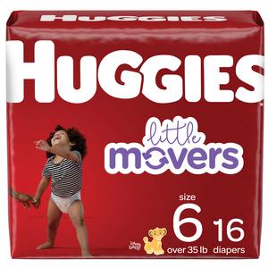 Huggies Little Movers Diapers, Size 6, Jumbo Pack - MahaStar Pediatric Products