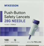 McKesson 28 Gauge Push Button Safety Lancets