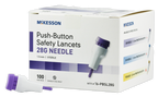 McKesson 28 Gauge Push Button Safety Lancets