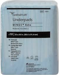 Cardinal Health, Quilted Premium Comfort Underpads, Wings, 23" X 36"