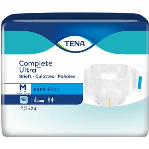 Tena Complete Ultra Brief, Medium 32" - 44", 24 Count - MahaStar Adult Products