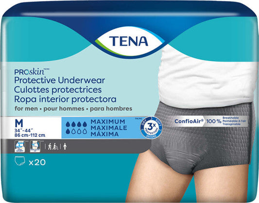 Tena Proskin Protective Underwear For Men M, 34" - 44". - MahaStar Adult Products