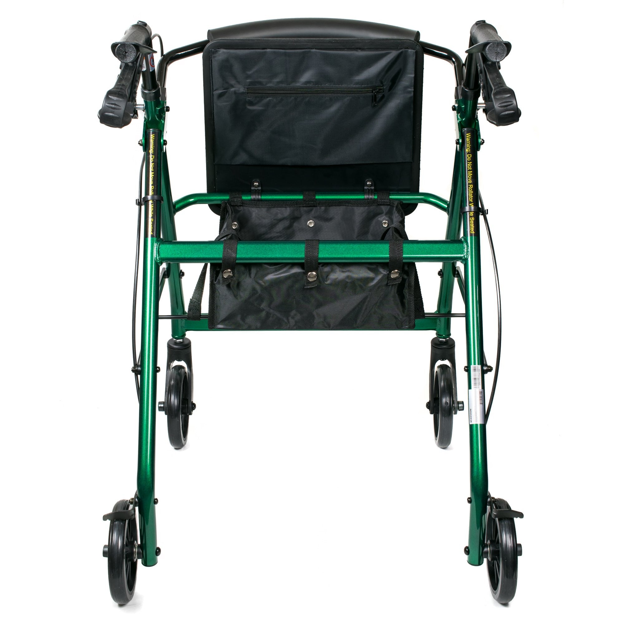 McKesson Folding 4 Wheel Rollator, Green, Aluminum Frame