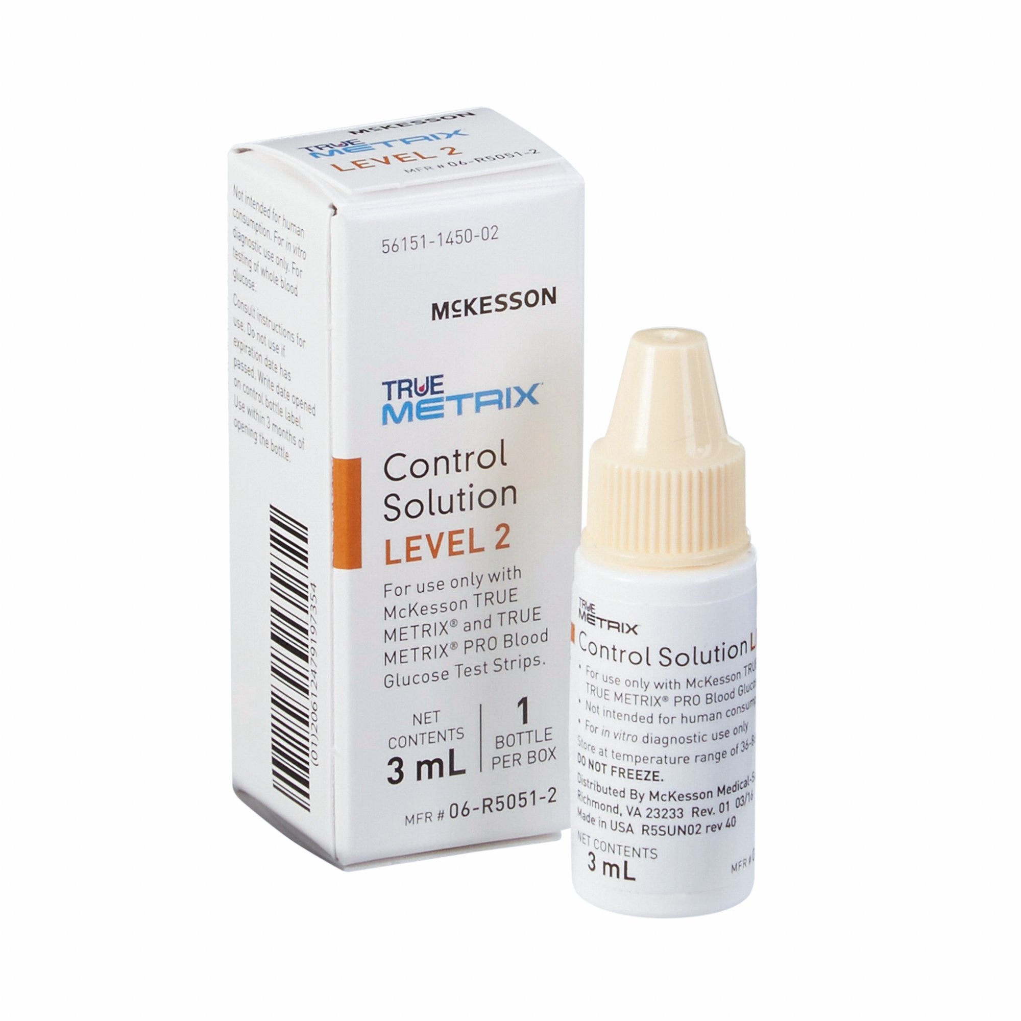 McKesson TRUE METRIX Control Solution, 3 mL Level 2