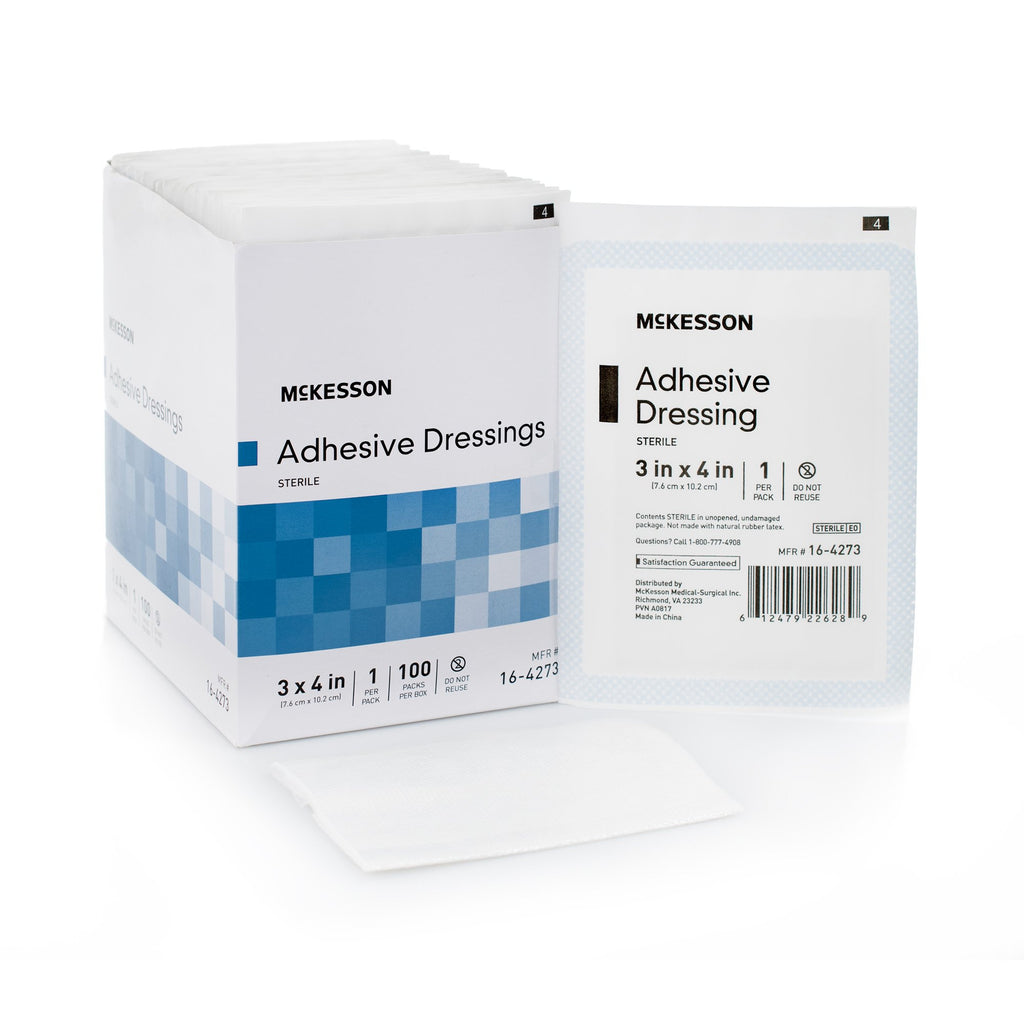 McKesson Adhesive Dressing, 3 X 4 inches