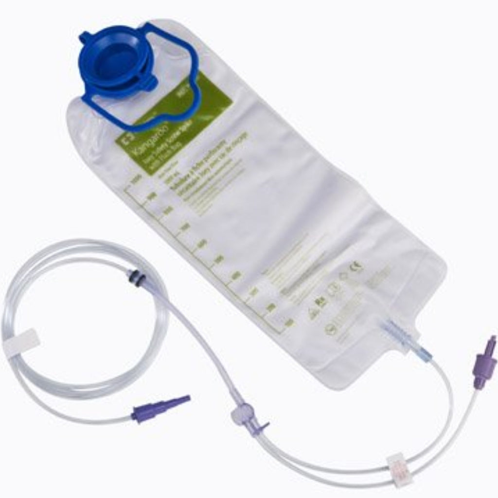 Cardinal Joey Safety Screw Spike Set, 1,000 mL Flush Bag