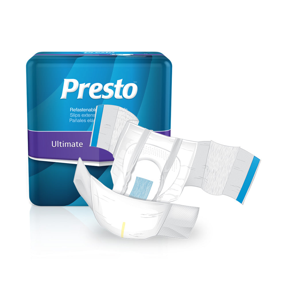 Presto Ultimate Stretch Incontinence Brief, Xxl - Xxxl, 16 Pack - 58" - 77" - MahaStar Adult Products