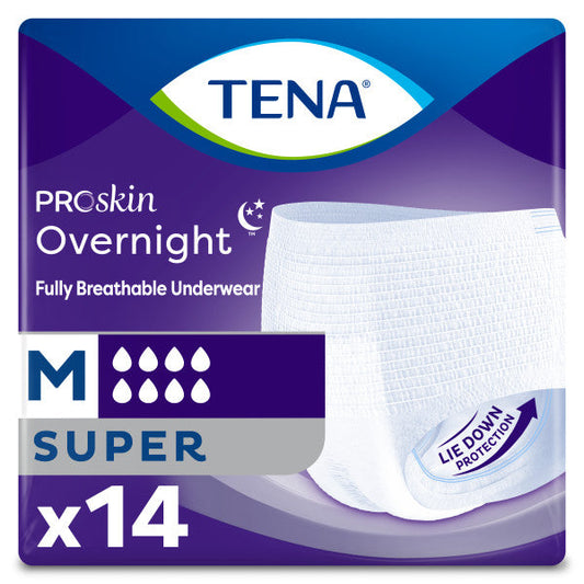 Tena Protective Underwear, Overnight Super, Medium 34"- 44" - MahaStar Adult Products
