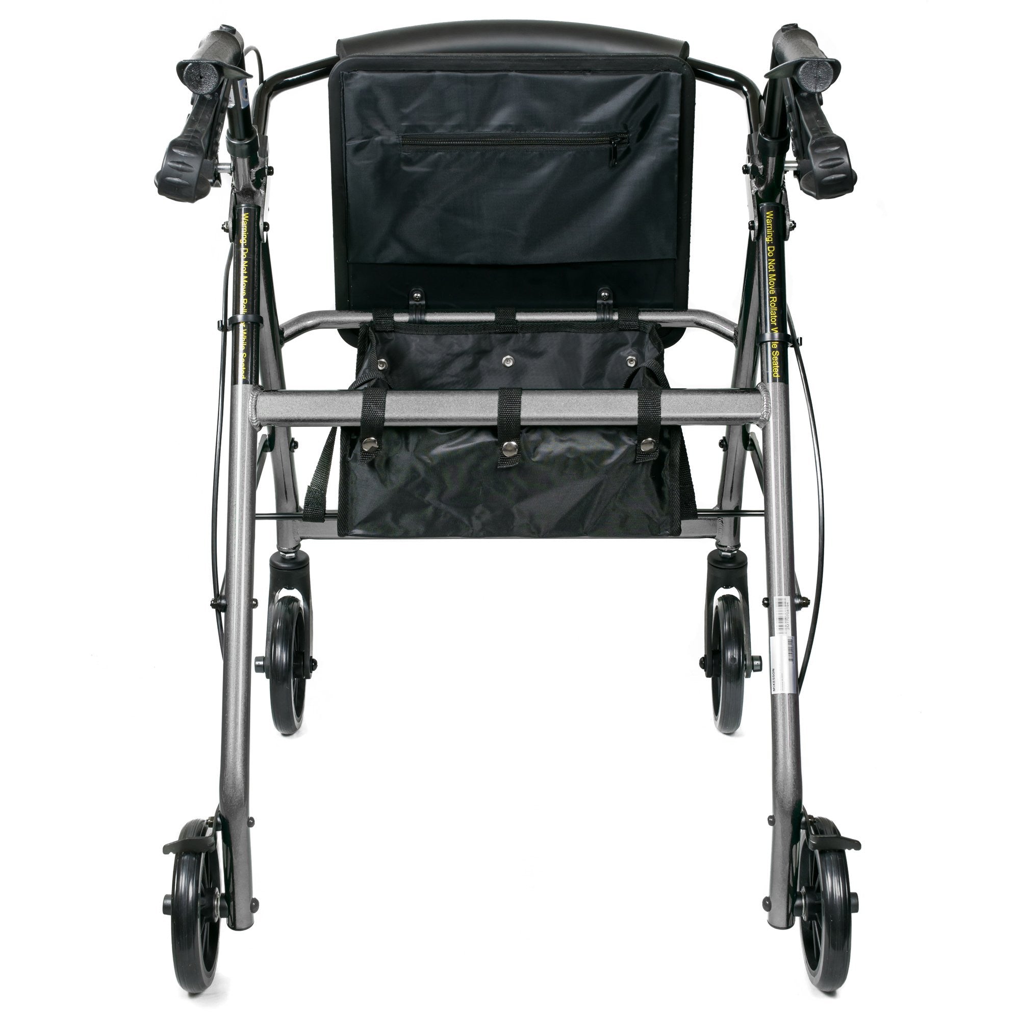 McKesson Folding 4 Wheel Rollator, Silver, Aluminum Frame