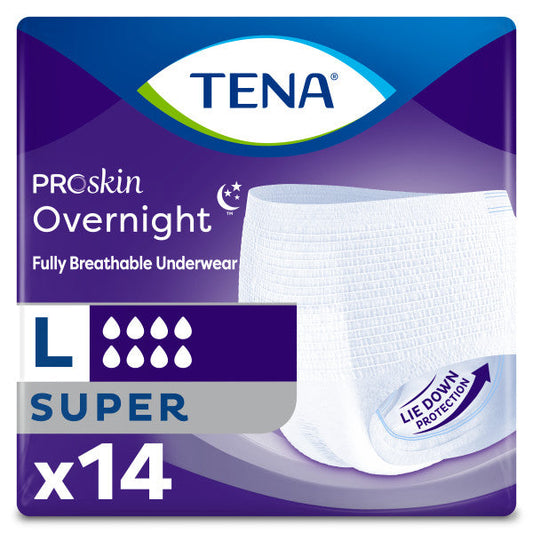 Tena Protective Underwear, Overnight Super, Large, 45"- 58" - MahaStar Adult Products